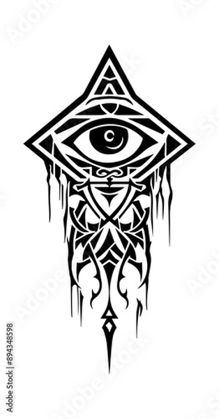 Obraz Triangle Eye tribal tattoo