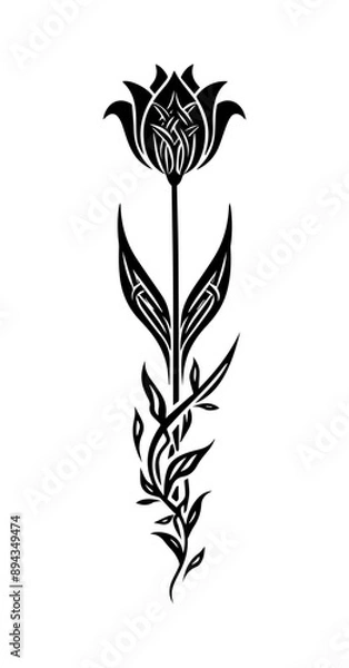 Obraz flower tribal tattoo