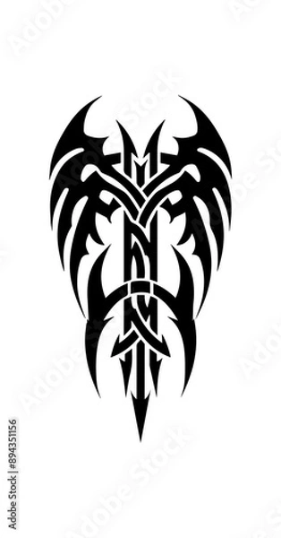 Obraz Bat tribal tattoo