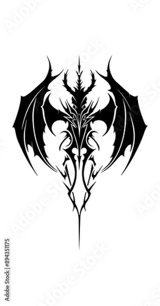 Obraz Bat tribal tattoo