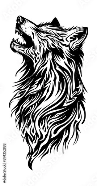 Obraz Werewolf tribal tattoo