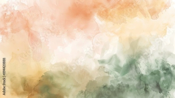 Obraz A soothing abstract background with soft watercolor washes in pastel shades