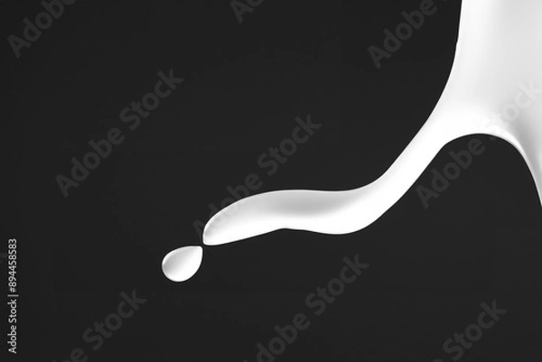 Obraz 흐르는 액체 하얀 우유