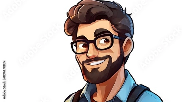 Fototapeta Software Developer at Desk - Software Developer Working at Home