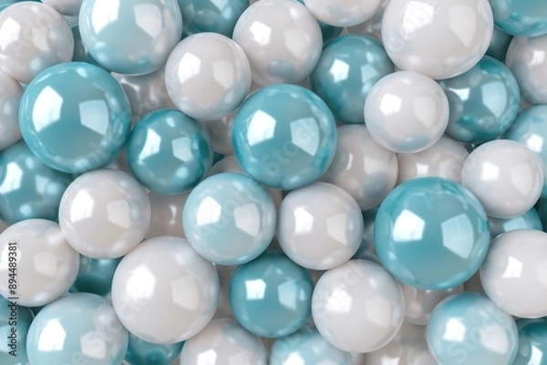 Obraz Assorted blue and white balloons