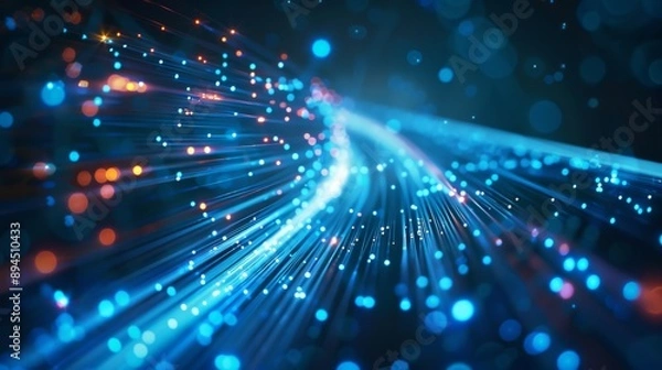 Fototapeta Hintergrundbild zum Thema Datenautobahn oder Datenübertragung mit Glasfaser