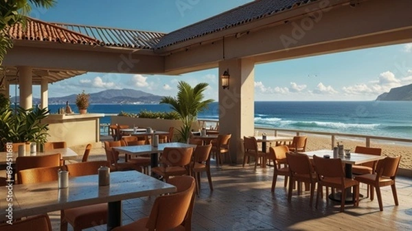 Obraz restaurant on the beach