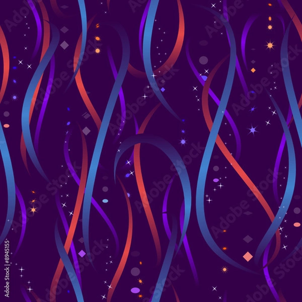 Obraz streamer and confetti background