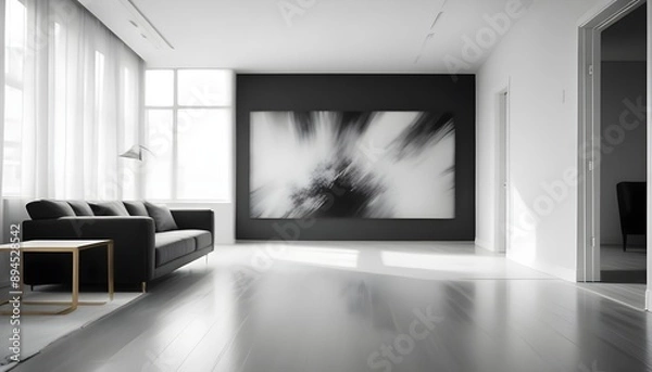 Obraz Photo interior modern design room 3d illustration