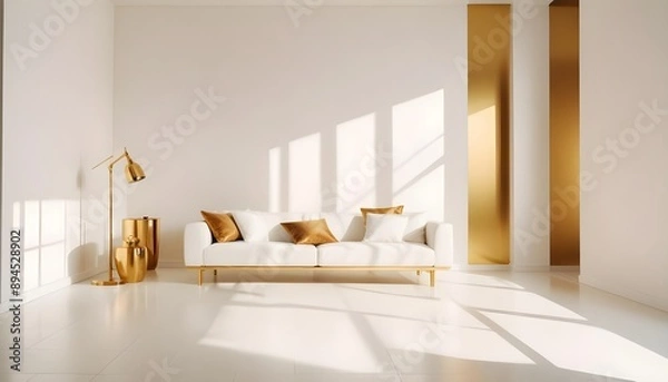 Obraz Photo interior modern design room 3d illustration