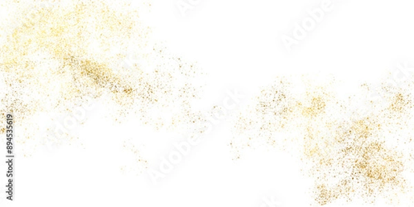 Fototapeta Gold Foil splatter glitter Golden  stroke on transparent background.Festive background with gold glitter and confetti for celebration with glowing golden particles.
