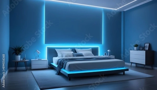 Fototapeta Photo interior modern design room 3d illustration