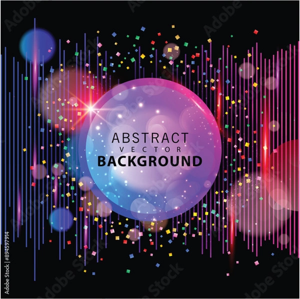 Fototapeta Abstract Elements gradient Dark background