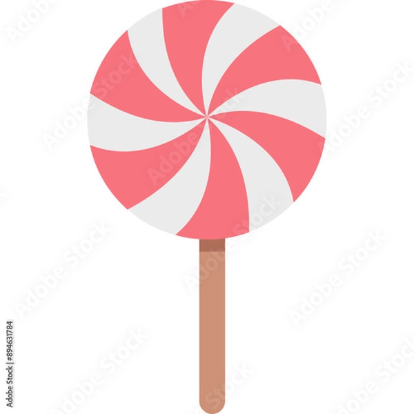 Fototapeta Lollipop vector icon in flat style 