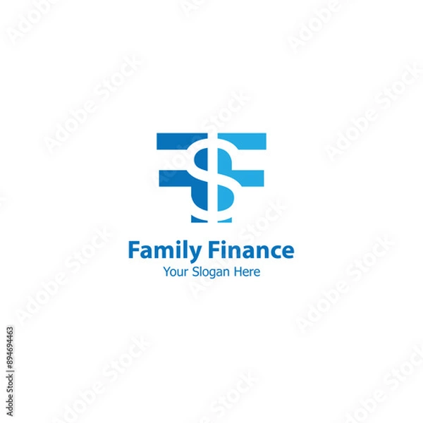 Obraz the double f with the s is made to resemble the connection between families, and the straight line parallel to the s represents dollars or finances.