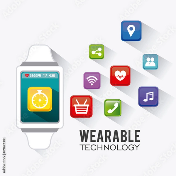 Fototapeta Wearable Technology design.