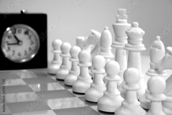 Obraz Schach Schachuhr Partie