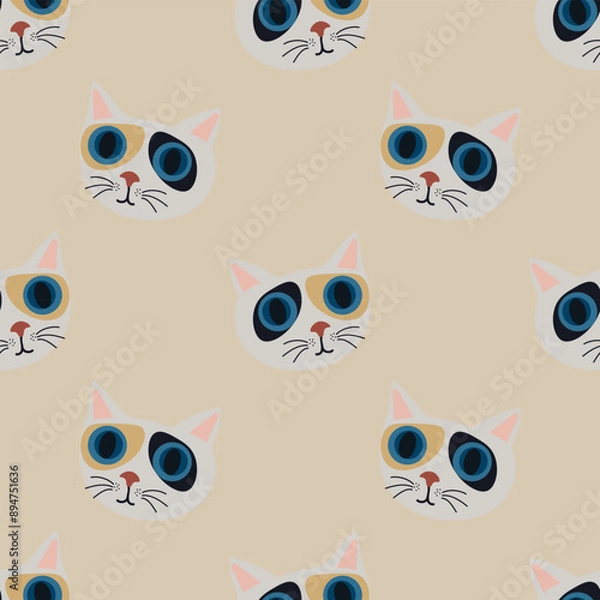Fototapeta Cutes vector ilustration seamless patern.Great for textile,fabric,wrapping paper,and any print.