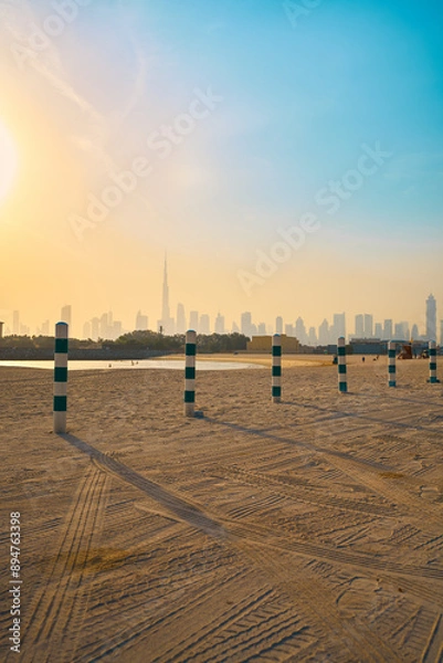 Obraz sunrise over Dubai skyline