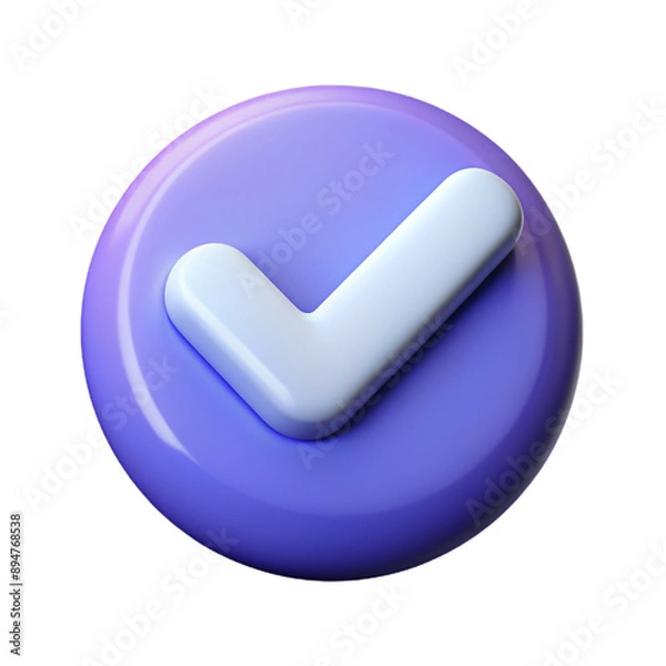Fototapeta Green checkmark and red X glossy buttons offer yes or no choices for web validation