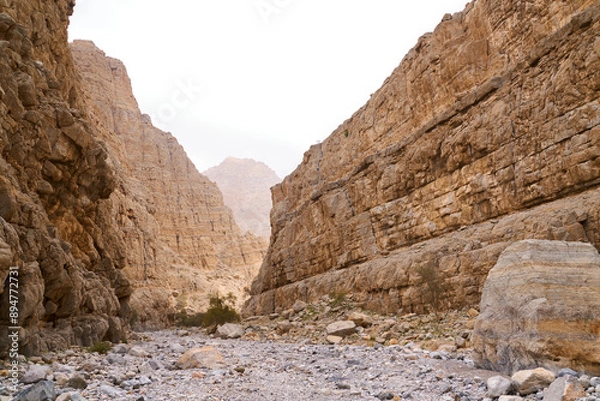 Obraz view of a canyon in the mountains in UAE