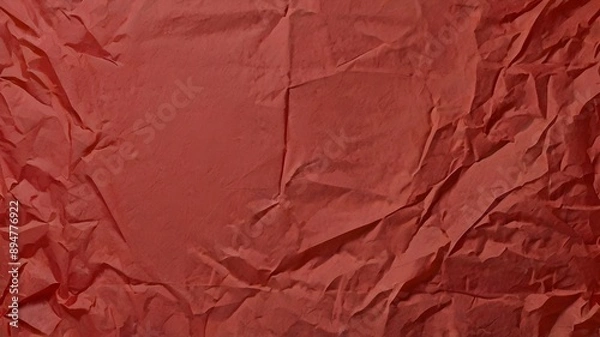 Fototapeta Default_Blank_red_crumpled_and_creased_paper_poster_texture