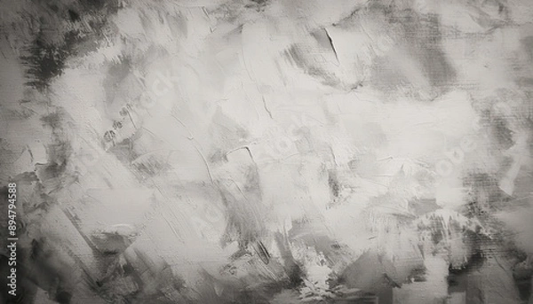 Fototapeta Painted weathered wall texture overlay in black and white