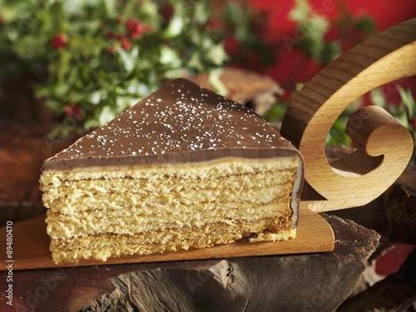Fototapeta A piece of tree cake