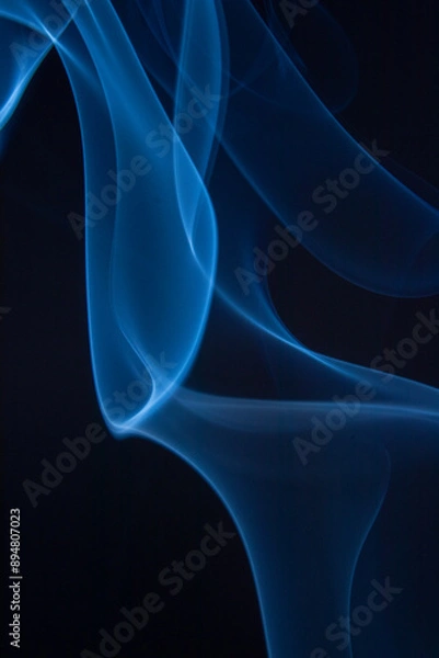 Fototapeta A photo of smoke that has a beautiful billowing appearance. Suitable for making background images.