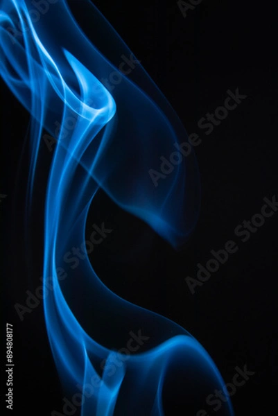 Fototapeta A photo of smoke that has a beautiful billowing appearance. Suitable for making background images.