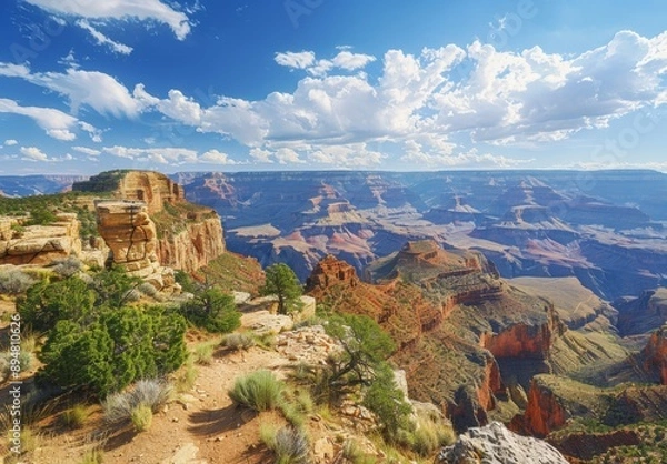 Fototapeta The dramatic cliffs and expansive vistas of the South Rim of the Grand Canyon