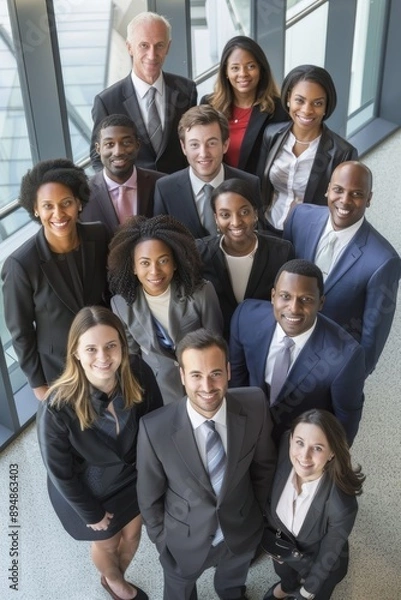 Fototapeta Confident Multicultural Team of Professionals in Modern Office Setting.