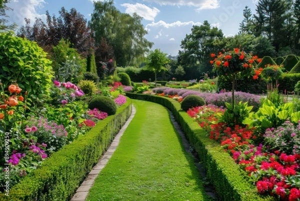 Obraz garden with flowers