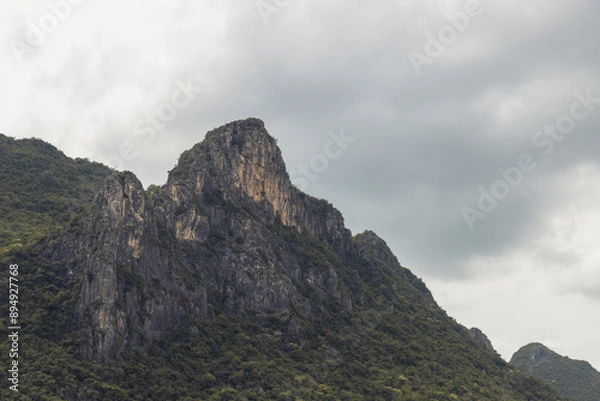 Fototapeta clouds over mountain