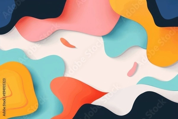 Fototapeta Modern background, fabric-like texture as backdrop, flat design illustration