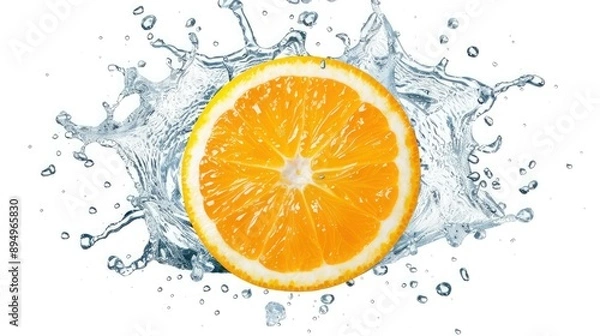 Obraz Orange Slice Splashing in Water