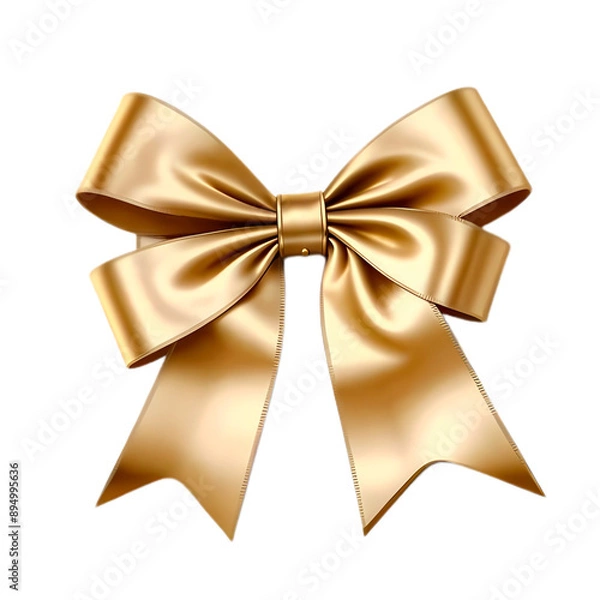 Obraz Double gold bow on a transparent background