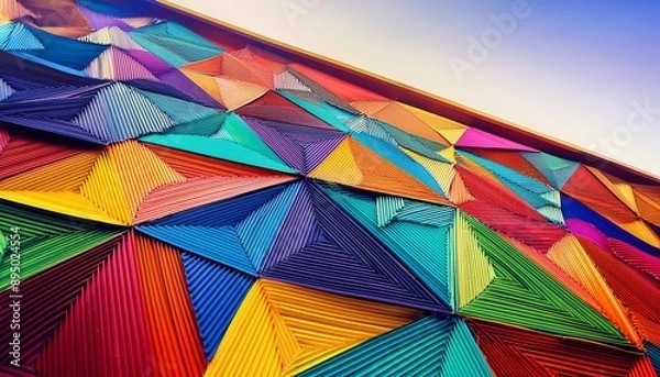 Fototapeta Abstract Geometric Patterns- A vibrant and colorful abstract image