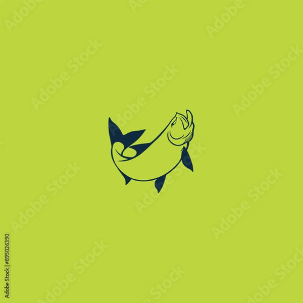 Obraz fish tarpon logo