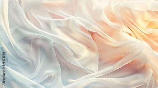 Fototapeta Soft chiffon texture background in abstract style