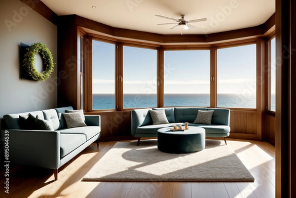 Obraz "Contemporary Design Overlooking the Ocean"
