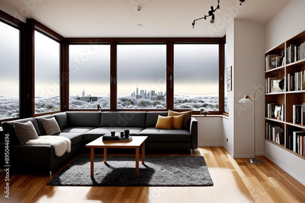 Obraz "Urban Winter: Minimalist Meets Modern Interior"