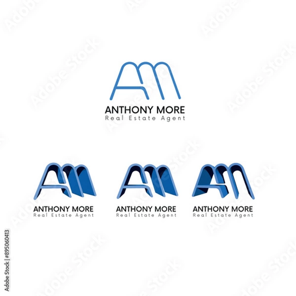 Obraz Logo monogram AM Real Estate Agent