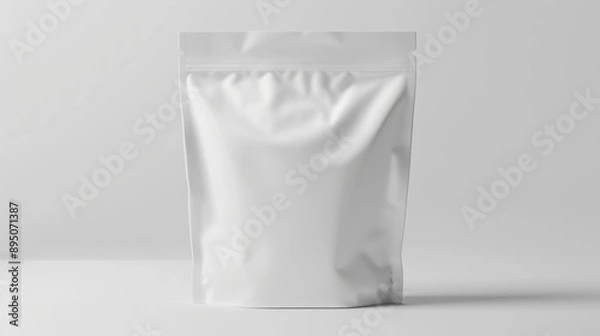 Fototapeta Zip bag mock up bakcground illustrration generated by ai