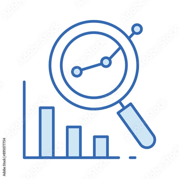 Fototapeta Data Analysis Icon with Editable Stroke for Analytics and Business Intelligence