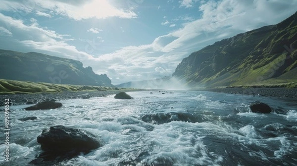 Obraz River Valley Landscape