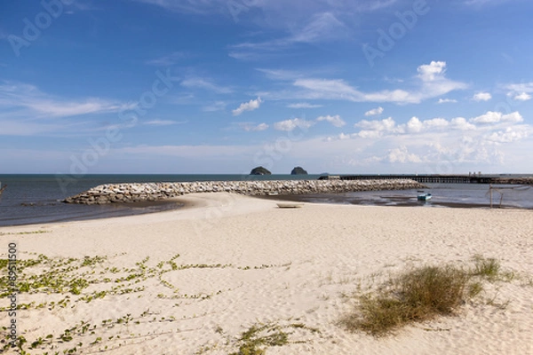 Fototapeta Seaside stone dam