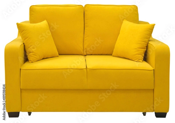 Fototapeta Sofa isolated on white background. Including clipping path