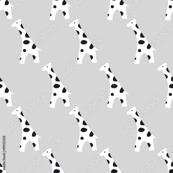 Fototapeta seamless giraffe pattern