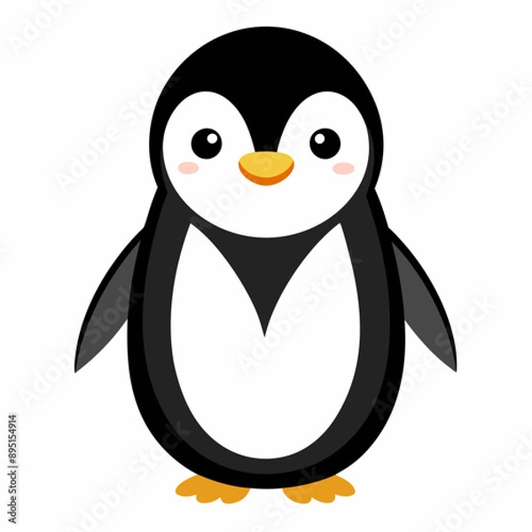 Fototapeta penguin on a white background